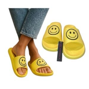 Smile Emoji Comfort Slide Sandals